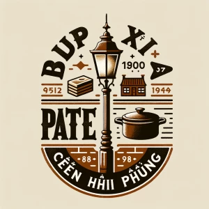 Name: Bếp Xưa - Pate Cột Đèn Hải Phòng
Logo Description: A sty...