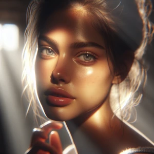 portrait of a young woman, intricate artwork by Joaquin Sorolla,...