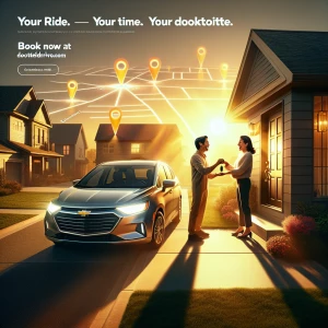A sleek rental car parked in front of a modern suburban home at...