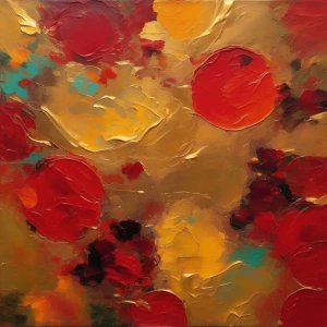Create an abstract oil painting that visualizes the concepts of...