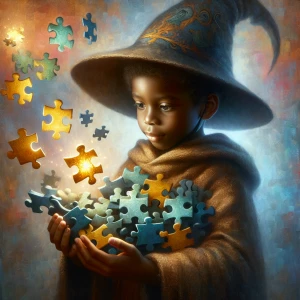 "Illustrate a young African American child  with braided locks g...