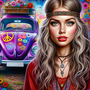 semi-glossy semi-realistic oil caricature of a realistic texture...