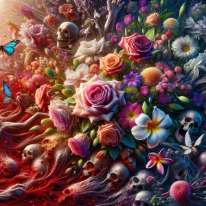 Beauty,blood and death, ultra-detailed, ultra-realistic, masterp...