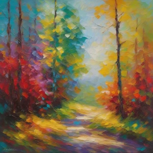 Create an abstract oil painting that visualizes the concepts of...