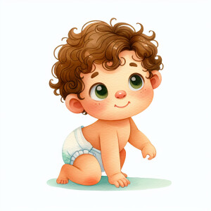 a single picture of a cute baby with curly hair tan skin wearing...