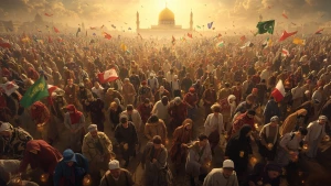 A highly detailed, conceptual digital artwork symbolizing the un...