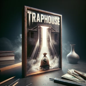 A trap rap album cover that says TRAPHOUSE in big bold gritty le...