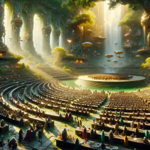 Envision an ultra-realistic, high dynamic range (HDR) digital pa...