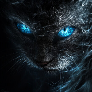 A sleek, shadow-dwelling wraith, its metallic fur gleaming under...