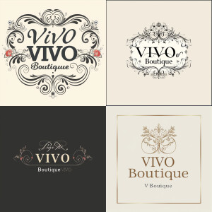 Draw a logo for the women's dress store «VIVO Boutique»