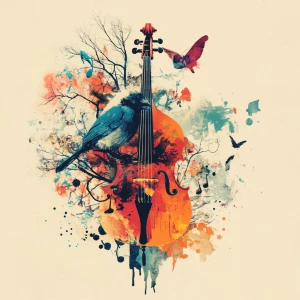 Create a music album cover design that embodies the aesthetic of...