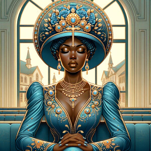 Create an illustration that embodies spirituality and a deep con...
