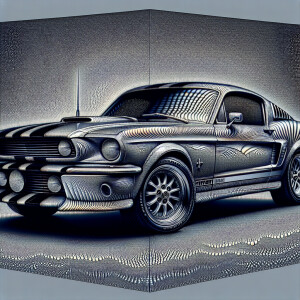 an image of a 1992 mustang  featuring an scale pattern, in the s...