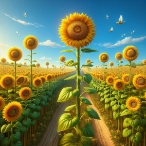 A field of sunflowers