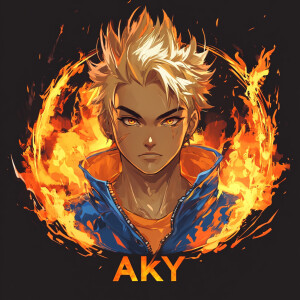 The provided image depicts an artistic character portrait in an...