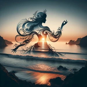 high quality, 8K Ultra HD, A beautiful double exposure that comb...