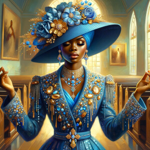 Create an illustration that embodies spirituality and a deep con...