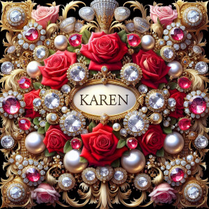 Create an ornate and luxurious image featuring a central motif o...