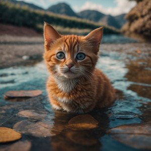 Chica sentada en la orilla del Río