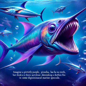 Purple lime piranha no teeth
Blue marlin