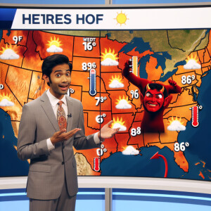High resolution. Meteorologist reports weather on tv! Super high...