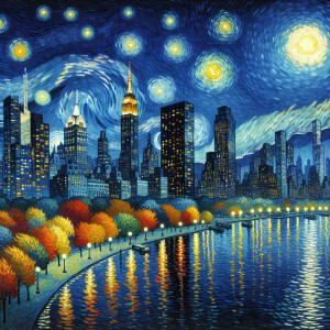 New York In a cool fall night