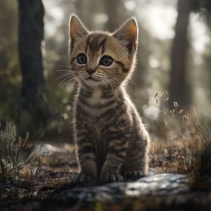 Kitten,  in the style of Yautja's (Hunter Predator),ultra-detail...