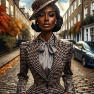 Create a digitally rendered image that depicts an African Americ...