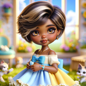 Create a 3-D realistic highly detailed digital art, adorable lig...