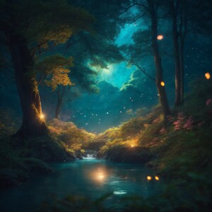 Viral anime nature wallpaper in 4K quality, in the style of digi...