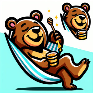 Bear smoking weed