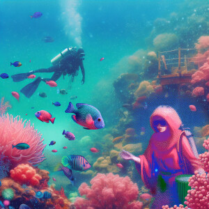 Frankenberry underwater after a victim