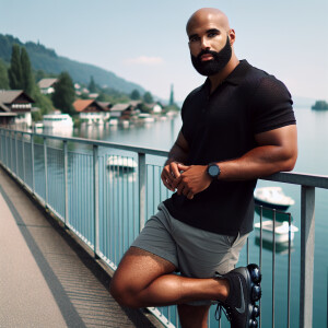 Describe an LIGHT SKIN African-American man in his mid-50s with...