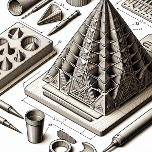 Crea un diseño detallado de un molde para fabricar conos de hela...