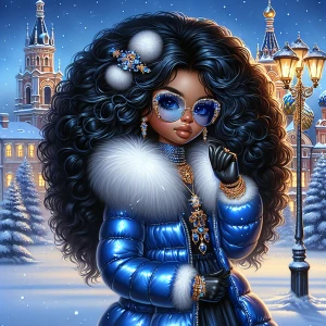 A highly detailed vibrant airbrushed oil painting winter digital...