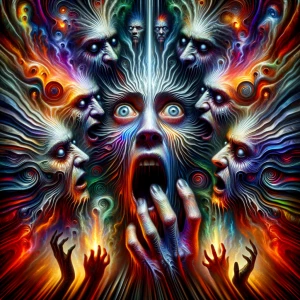 make in image thats a very vivid and tripped out, make it repres...