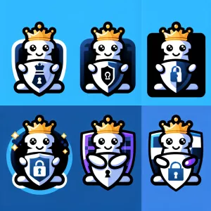 Create a tower chess cartoon cute and with cyber security theme
