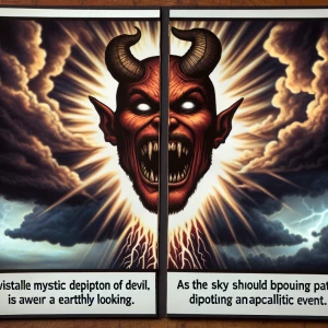 Will the devil smile or snarl when the sky splits