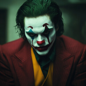 "A hyper-realistic, intense close-up shot of a man with white fa...