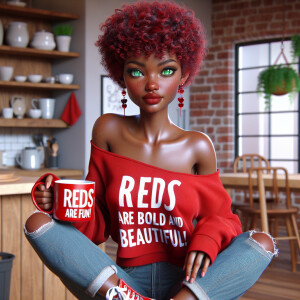 3-D image of a BEAUTIFUL LIGHT SKIN AFRICAN-AMERICAN young woman...