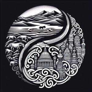 Тату связывающие регион Калмыкию и город Санкт-Петербург