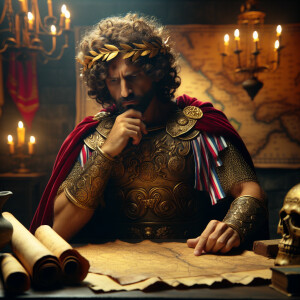 Alexander the Great strategizing