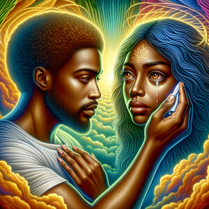 Ensure that the image distinctly represents both Jesus Christ an...