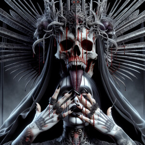 Digital Realistic image of Jack skellington in a dark, gothic fa...