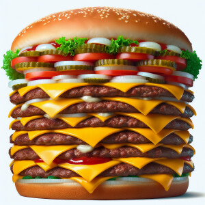 A giant hamburger