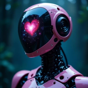 a highly detailed cinematic closeup frontal portrait, humanoid r...