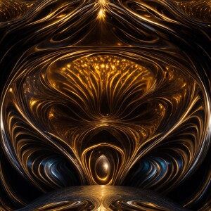 In the center of the photograph, a ravishing ornate pulsar pod s...