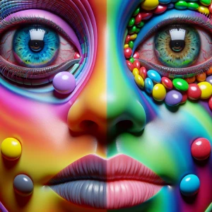 Create a hyper-realistic 3D facial model in 8K UHD resolution wi...