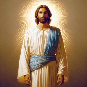 Create a traditional Western-style artistic depiction of Jesus C...