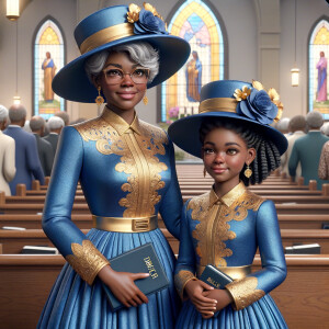 Adjust the 3-D realistic image to depict the African-American gr...